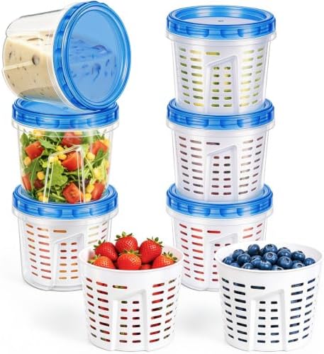 Freshmage 6-Pack 24oz Freezer Storage Containers with Twist Top Lids by Freshmage