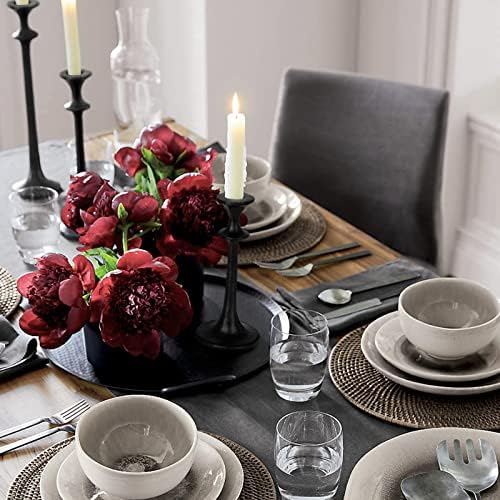 Black Iron Taper Candle Holder - Set of 3 Decorative Candle Stand - Image 5