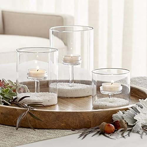 Bigsee Hurricane Glass Cylinder Candle Holder for Table Centerpices, 3pcs - Image 6