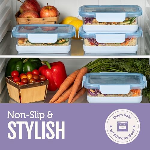 Ello Duraglass Refresh 3.4 Cup Meal Prep Containers, 10 Pc, Everest - Image 6