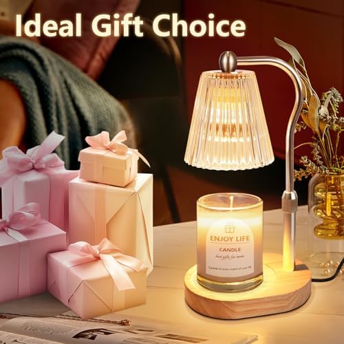 seenlast Candle Warmer Lamp, Candle Lamp Warmer with Timer Dimmer Adjustable Height, Electric Wax Warmer Vintage Home Decor,Candle Melter Light for Scented Jar Candles, Gifts for Mom (Golden) - Image 3