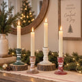 Wooden Candlestick Holders Rustic: Christmas Centerpieces Set of 4 by CreatedforWeddingsandHome