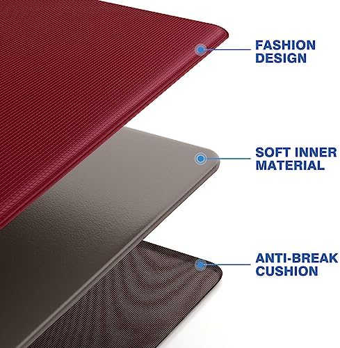 StepRite Kitchen Mats for Floor, 2-Piece Anti-Fatigue Rugs, Burgundy - Image 5