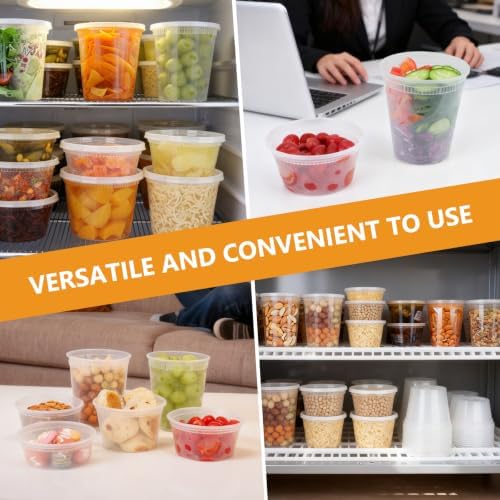 NESCCI 72 Sets (144-Piece) Deli Containers with Lids,8oz X 72 Set Each - Image 6