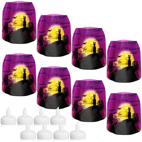 MODGY Luminary Lanterns Candle Holder Decorative Indoor Outdoor Decor, Lanterns for Wedding Centerpiece Decoration Outside Patio, with Flameless Floating LED Candles, Salem Pack of 2 by MODGY