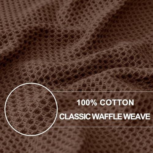 Homaxy 100% Cotton Waffle Weave Kitchen Dish Towels 24-Pack, Coffee - Image 2