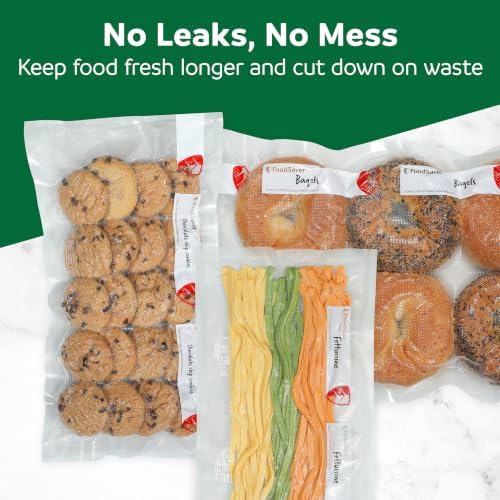 FoodSaver Vacuum Sealer Rolls, 6 Pack 11" x 15' Rolls (90 Total Feet), BPA-Free Custom Size Storage Bags for Food, Sous Vide, and Meal Prep - Image 3