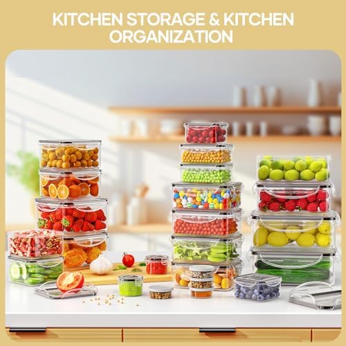 HOMETALL 50 Piece Food Storage Containers with Lids Airtight - Image 7