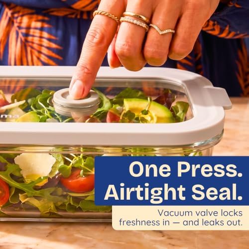 Non-Toxic Glass Food Containers with Lids, 4-Pack, 21 oz, Airtight, Gray - Image 6