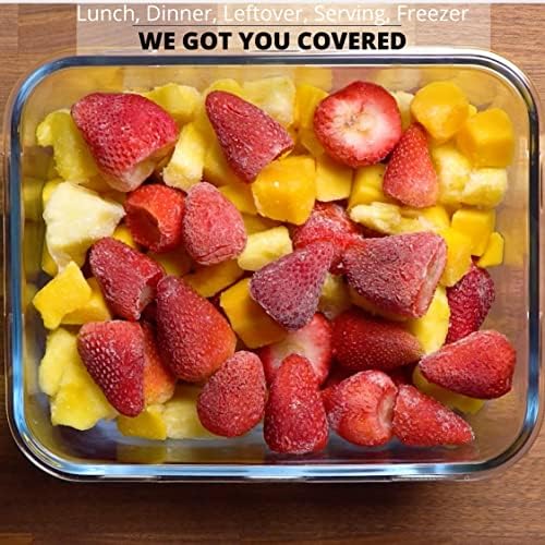Razab 3300 ml / 112 oz Large Glass Food Storage Containers with Lids, Airtight, Leakproof, BPA Free - Ideal for Meal Prep, Store Leftover & Lunch, Baking Casserole - Freezer, Microwave & Oven Safe - Image 6