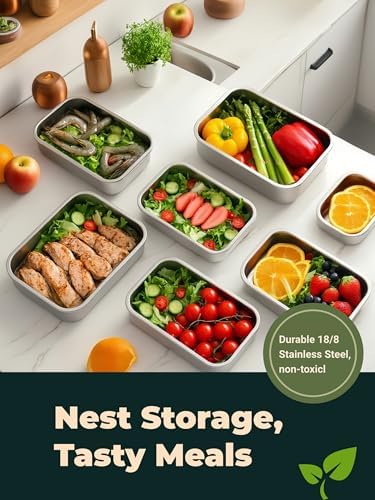 Stainless Steel Food Storage Containers, Silver, 22oz - Image 6