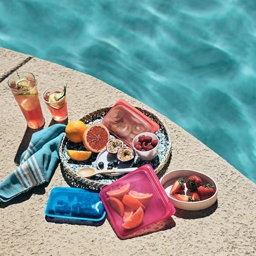 Stasher Premium Reusable Silicone Sandwich Bag, Raspberry, 28 oz - Image 3