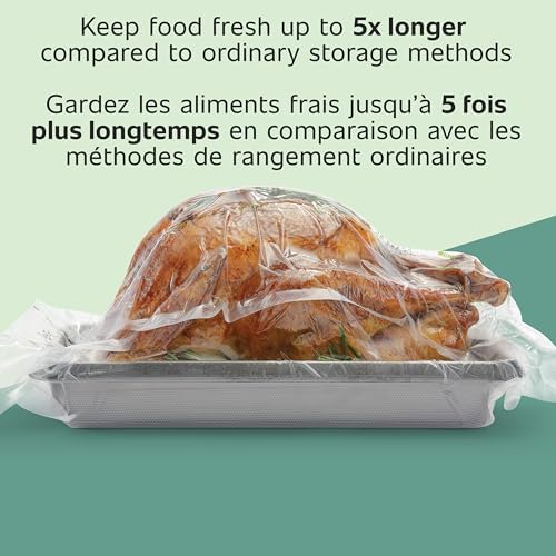 FoodSaver Vacuum Sealer Bags for Extra Large Items, 11in x 16ft Expandable Heat-Seal (Pack of 8) - Image 2