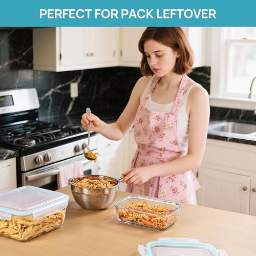 Vtopmart Large Glass Food Storage Containers with Lids, 122oz+50oz, 2 Pack - Image 4