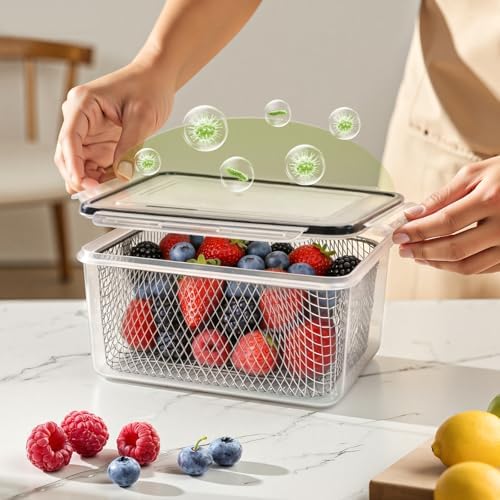 3 PCS Large Fruit storage Containers for Fridge Food Storage Containers - Image 5