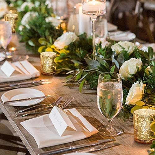 DARJEN 24 Pcs Gold Tea Lights Candles Holders for Wedding Centerpieces - Image 5