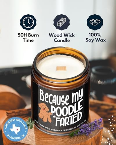 Funny Poodle Candle, Poodle Gifts for Women and Men, Unique Funny Pet-Themed Gift Ideas for Her, Best Present for Pet Lovers, Perfect Present for Dog Mom and Dog Dad, Birthday, Christmas, Gift-Ready - Image 2