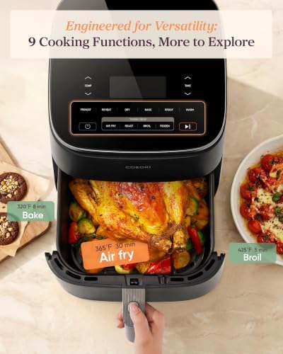 Cosori TurboBlaze Air Fryer, 9-in-1, 6 Qt, PFAS-Free Ceramic Coating - Image 3
