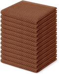 Homaxy 100% Cotton Waffle Weave Kitchen Dish Cloths 12-Pack, Caramel by Homaxy