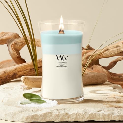 WoodWick Driftwood Shores Tri-Scented Candle, Crackling Wick, 21.5oz - Image 2