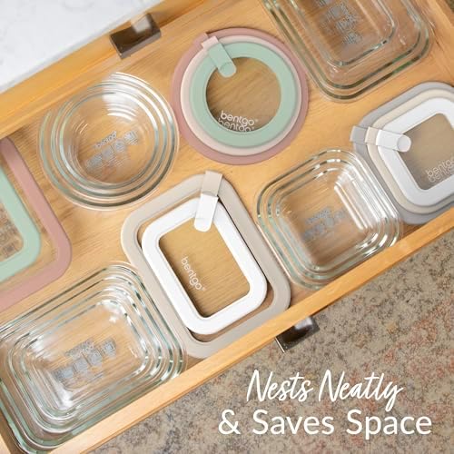 Bentgo Signature Glass Food Storage Containers with Lids, 8 Piece Set - Image 5