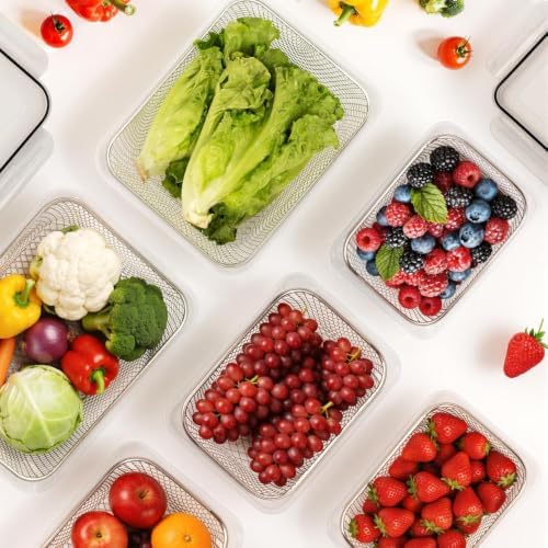 5 PCS Large Fruit storage Containers for Fridge Food Storage Containers - Image 6