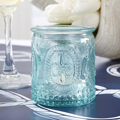 Kate Aspen Vintage Blue Glass Tealight & Votive Candle Holders (Set of 8), Farmhouse Decor, Room Decoration, Shelf Decor - Image 6