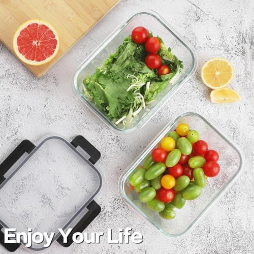 24pc Glass Food Storage Containers with Lids，Glass Meal Prep Containers - Image 3