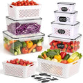 6 PCS Large Fruit storage Containers for Fridge ,Food Storage Containers by Freshmage