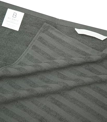 Premium Kitchen Towels 6 Pack 100% Cotton, 20"x28" - Anthracite Solid - Image 4