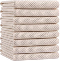 Homaxy 100% Cotton Oversized Waffle Weave Kitchen Towels 8-Pack, Beige by Homaxy
