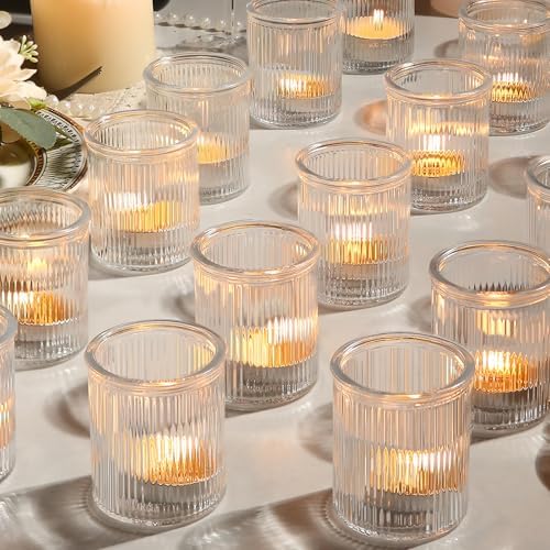36 Pack Clear Votive Candle Holders, Candle Holder for Fall Christmas by Uniteland