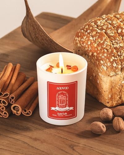 AOOVOO Cinnamon Scented Candles for Women - Aromatherapy Candle with Crystals Inside, 7oz Soy Candles for Home Scented, Mothers Day Birthday Gifts Candle for Women Mom - Image 2