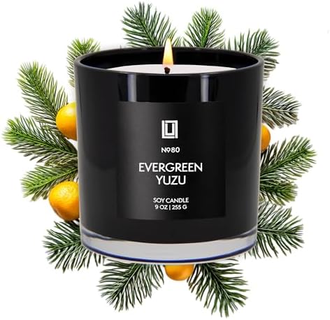 Lulu Candles | Evergreen Yuzu | Luxury Scented Soy Jar Candle | Hand Poured in The USA | Highly Scented & Long Lasting (9 Oz.) by LULUCANDLES