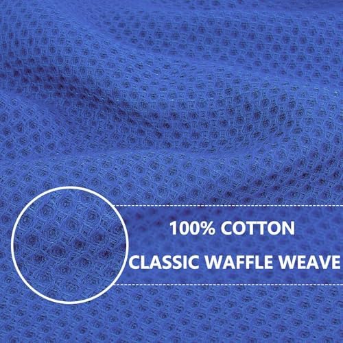 Homaxy 100% Cotton Waffle Weave Kitchen Dish Cloths 24-Pack, Blueberry - Image 2