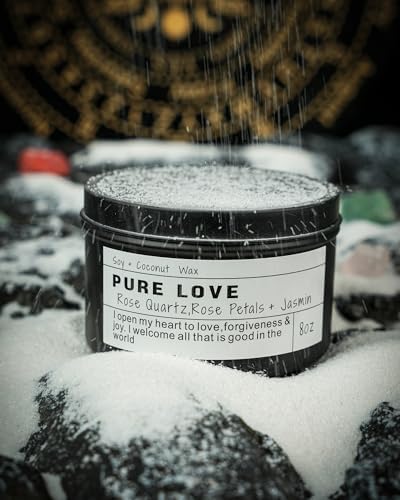Crystal Candle, Healing Energy Protection Gift, Mindful Intentions, Best Friend, Mother's Birthday Gift.(Pure Love) - Image 2