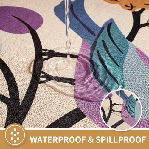 Rectangle Table Cloth,100% Waterproof Tablecloth Oil Proof Spill Proof Vinyl Table Cloth, Wipe Clean Plastic Table Cover for Dining, Camping, Indoor and Outdoor, 54"x84", Purple - Image 2