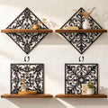 2 Pcs Wall Candle Holder Rustic Wall Mirror Decor Candle Sconces by KOYILTD
