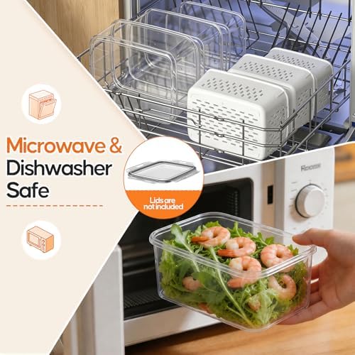 Fruit Storage Containers for Fridge, 3 Pack Plastic Food Storage Container - Image 7
