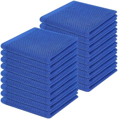 Homaxy 100% Cotton Waffle Weave Kitchen Dish Cloths 18-Pack, Blueberry by Homaxy