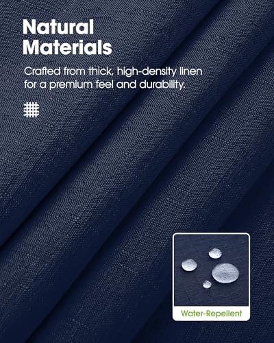 Pureegg Rectangle Linen Tablecloth Waterproof & Stain Resistant, Wrinkle-Free Table Cloth Adds Elegance and Protection, Ideal for Dining, Party, Wedding and Outdoor, 52 x 70 Inch, Navy Blue - Image 3