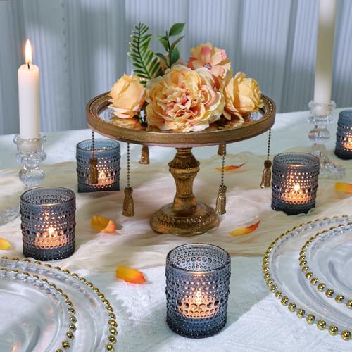 SUPMIND 24pcs Dark Blue Glass Votive Candle Holders Bulk for Wedding - Image 4