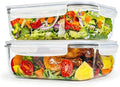 GEHE 9.8 Cup / 78 Oz Large Glass Food Storage Containers with Lids, 2 Pack Glass Meal Prep Containers Set with Airtight Locking Lids - Storing Food, Baking, Leakproof, Freezer, Microwave & Oven Safe by GEHE