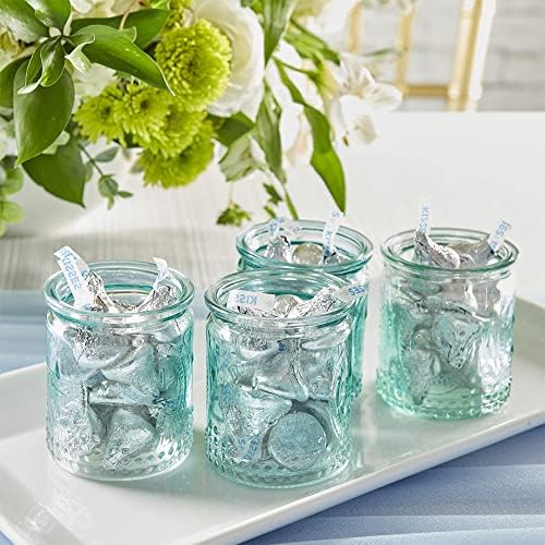 Kate Aspen Vintage Blue Glass Tealight & Votive Candle Holders (Set of 8), Farmhouse Decor, Room Decoration, Shelf Decor - Image 3