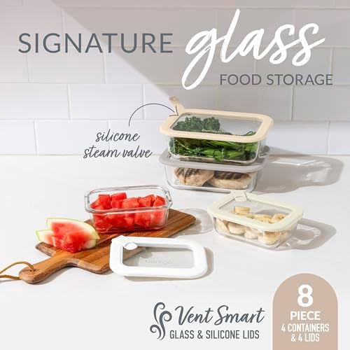 Bentgo Signature Glass Food Storage Containers with Lids, 8 Piece Set - Image 2