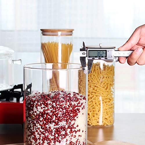 Large Glass Food Storage Container, 100 FL OZ (3000ml) Glass Food Canister with Airtight Bamboo Lids for Your Pantry, BPA-Free Cereal Dispenser Jars for Spaghetti Pasta, Powder, Tea, Coffee - Image 4
