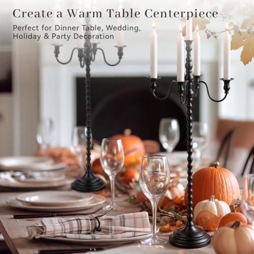 1 Pcs 36 Inch Black Candelabra Halloween Decorations, Retro - Image 6