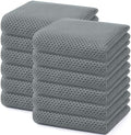 Homaxy 100% Cotton Waffle Weave Kitchen Dish Towels 12-Pack, Grey by Homaxy