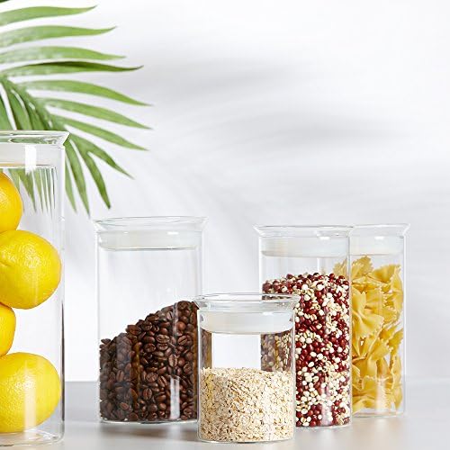 ZENS 15oz Glass Jars with Airtight Lid, Set of 2 Small Glass Storage Jars - Image 5