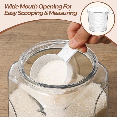 ComSaf Half Gallon Square Glass Pantry Jars with Lids 2 Pack Wide Mouth - Image 4